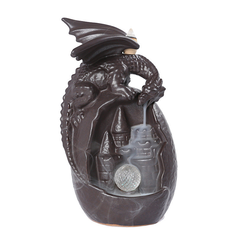 Transform your space into a tranquil oasis with our European Ceramic Dragon Back Flow Incense Burner. The intricately designed dragon allows for a mesmerizing back flow effect, providing a soothing and calming atmosphere. Perfect for relaxation, meditation, or adding a touch of elegance to any room.