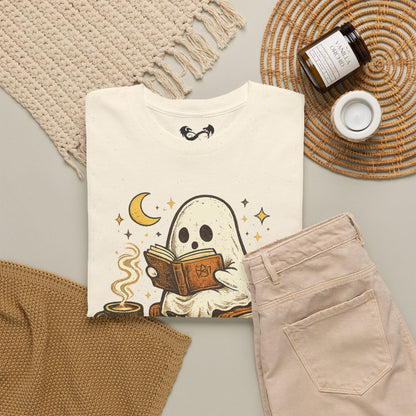 I Just Want To Read Ghost Halloween Comfortable Cotton T-Shirt