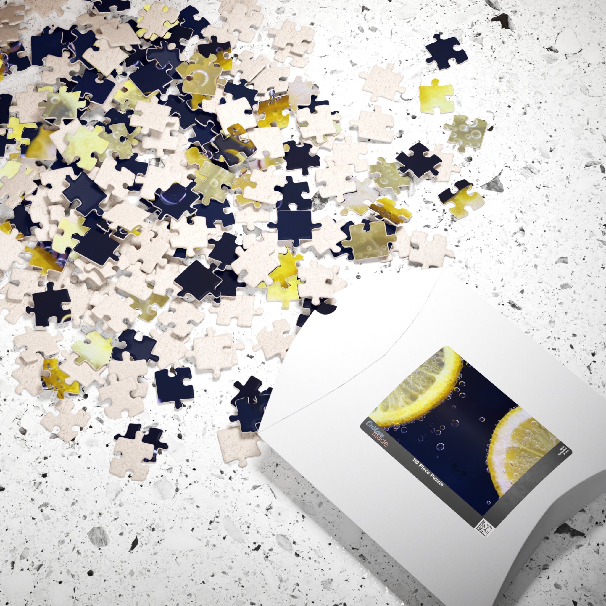 Indulge in a burst of citrus with our Bubbly Lemon Slices Puzzle! With 110 to 1014 pieces, this puzzle will challenge your mind and relax your soul. Perfect for puzzle lovers, the vibrant lemon slices will brighten up any room. Bring home a slice of joy today!