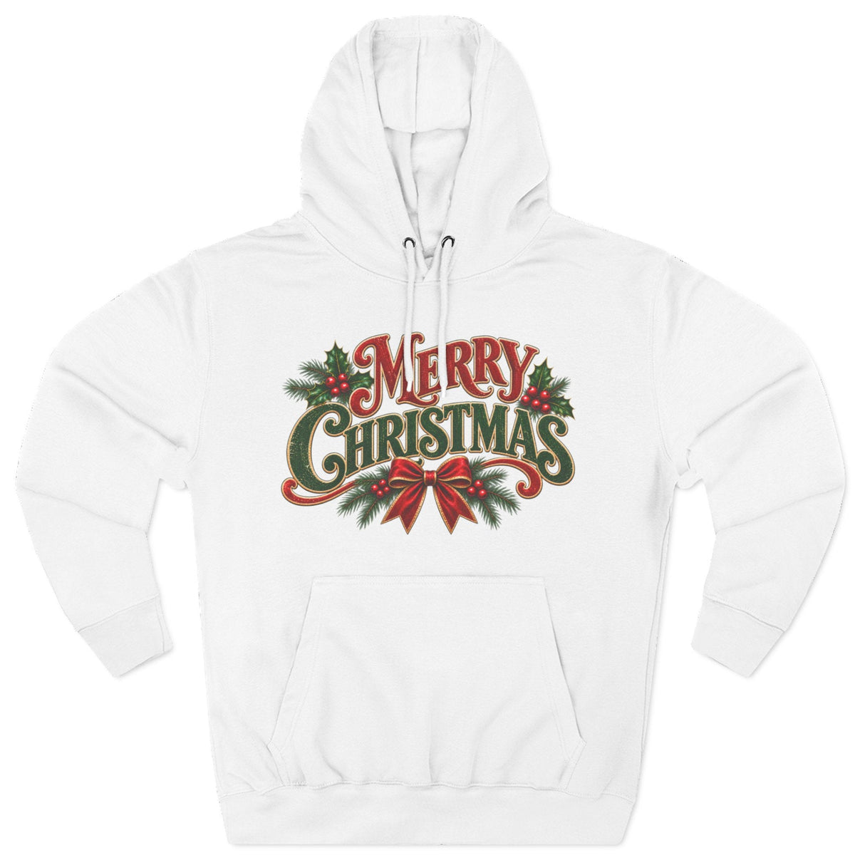 Classic Merry Christmas Thick Comfortable Pullover Hoodie