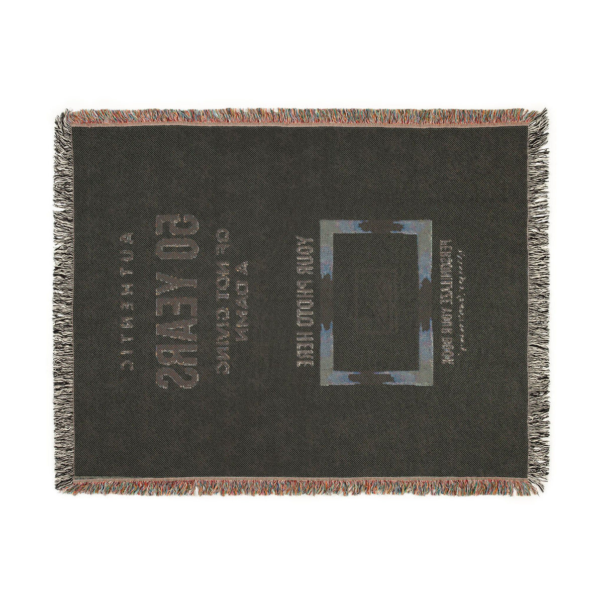 Personalized Woven Blanket — 'Authentic 50 Years of Not Giving a Damn' Decorative Throw