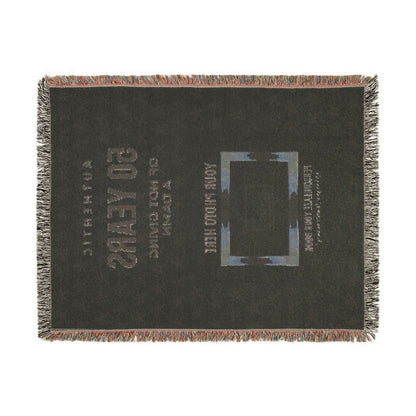 Personalized Woven Blanket — 'Authentic 50 Years of Not Giving a Damn' Decorative Throw