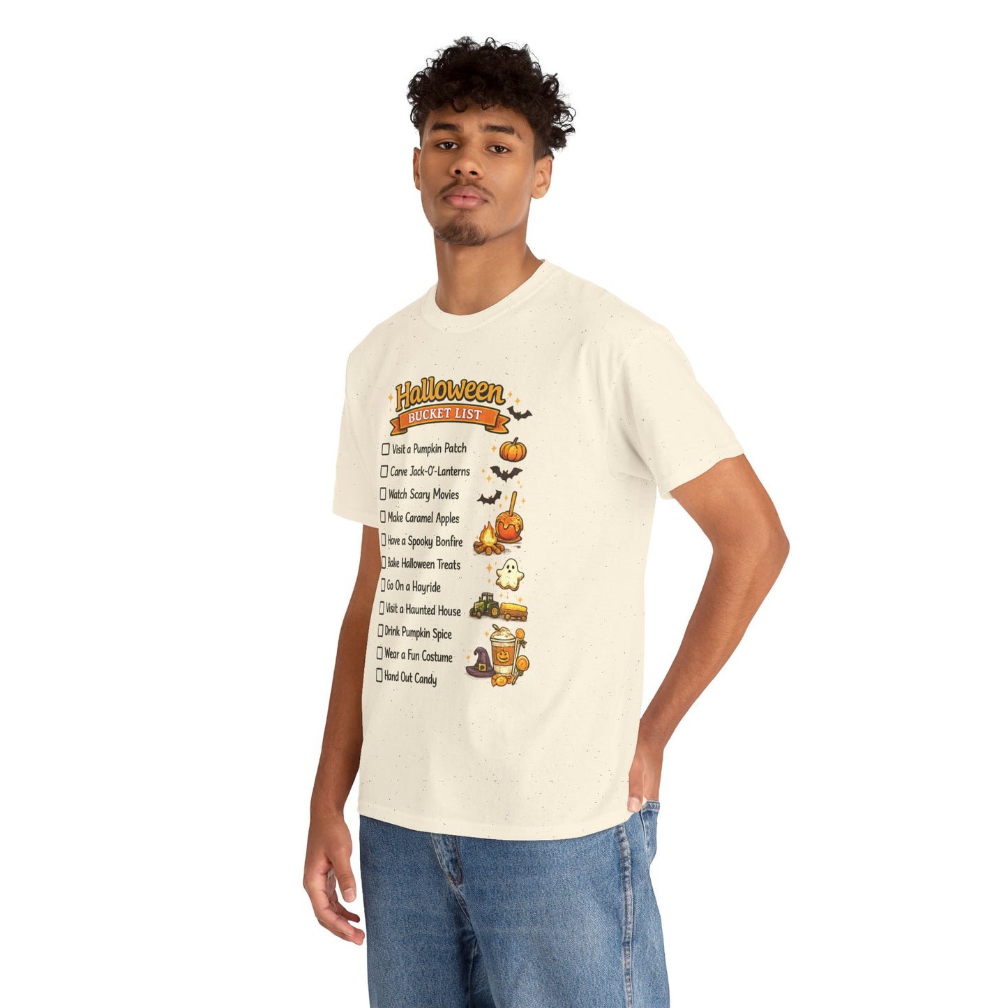 Halloween Bucket List Comfortable Cotton T-Shirt