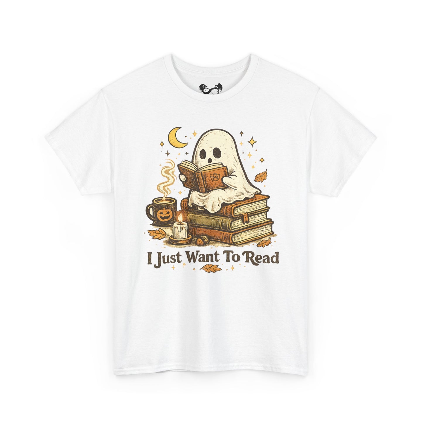 I Just Want To Read Ghost Halloween Comfortable Cotton T-Shirt 