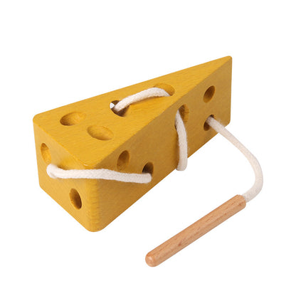 Wooden Montessori Puzzle Threading Educational Toy