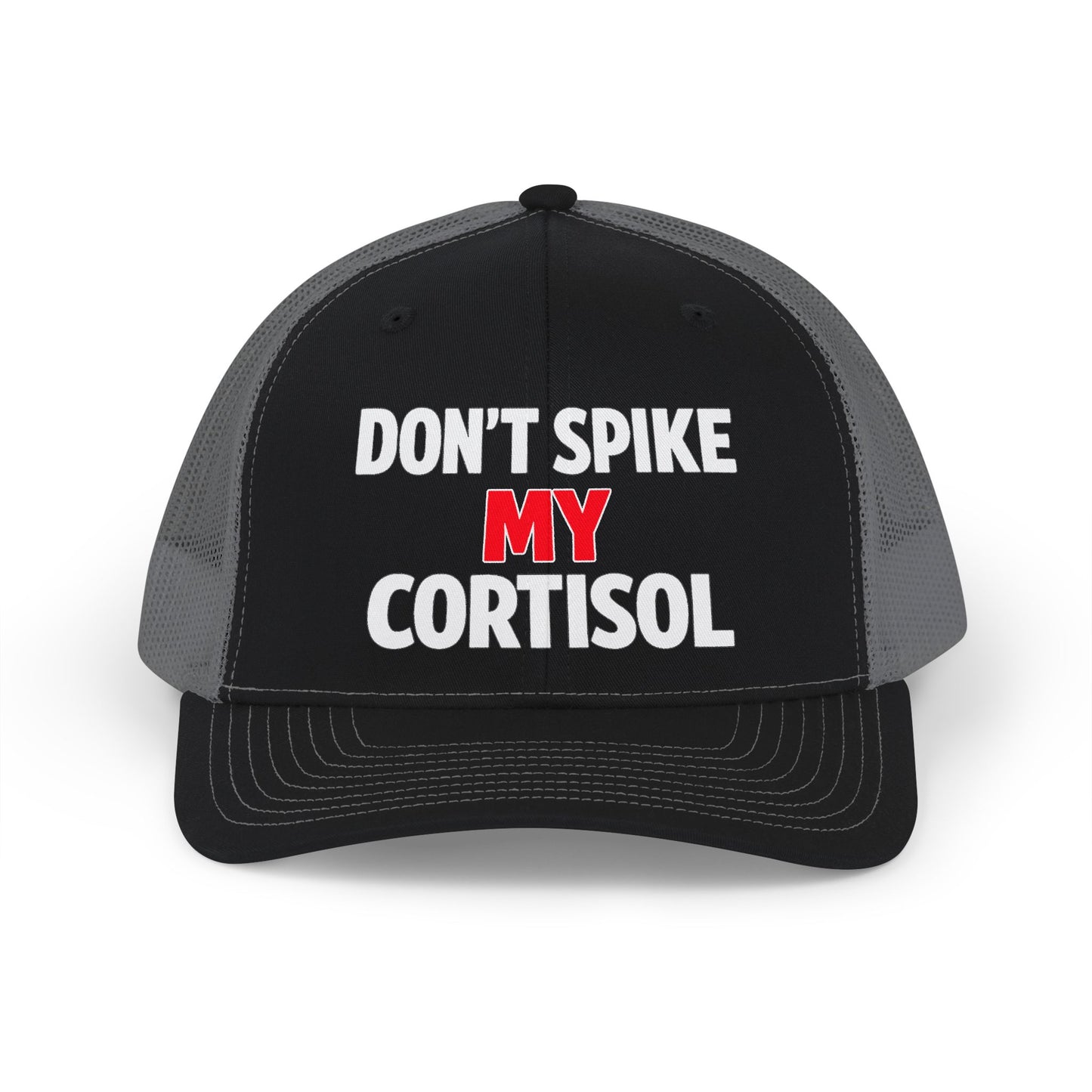 Adjustable "Don’t Spike My Cortisol" Snapback Pre-curved Cap