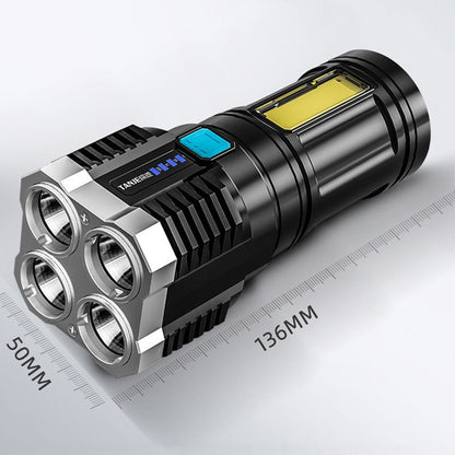 Strong USB Rechargeable 5 Led Flashlight