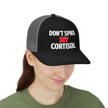 Adjustable "Don’t Spike My Cortisol" Snapback Pre-curved Cap