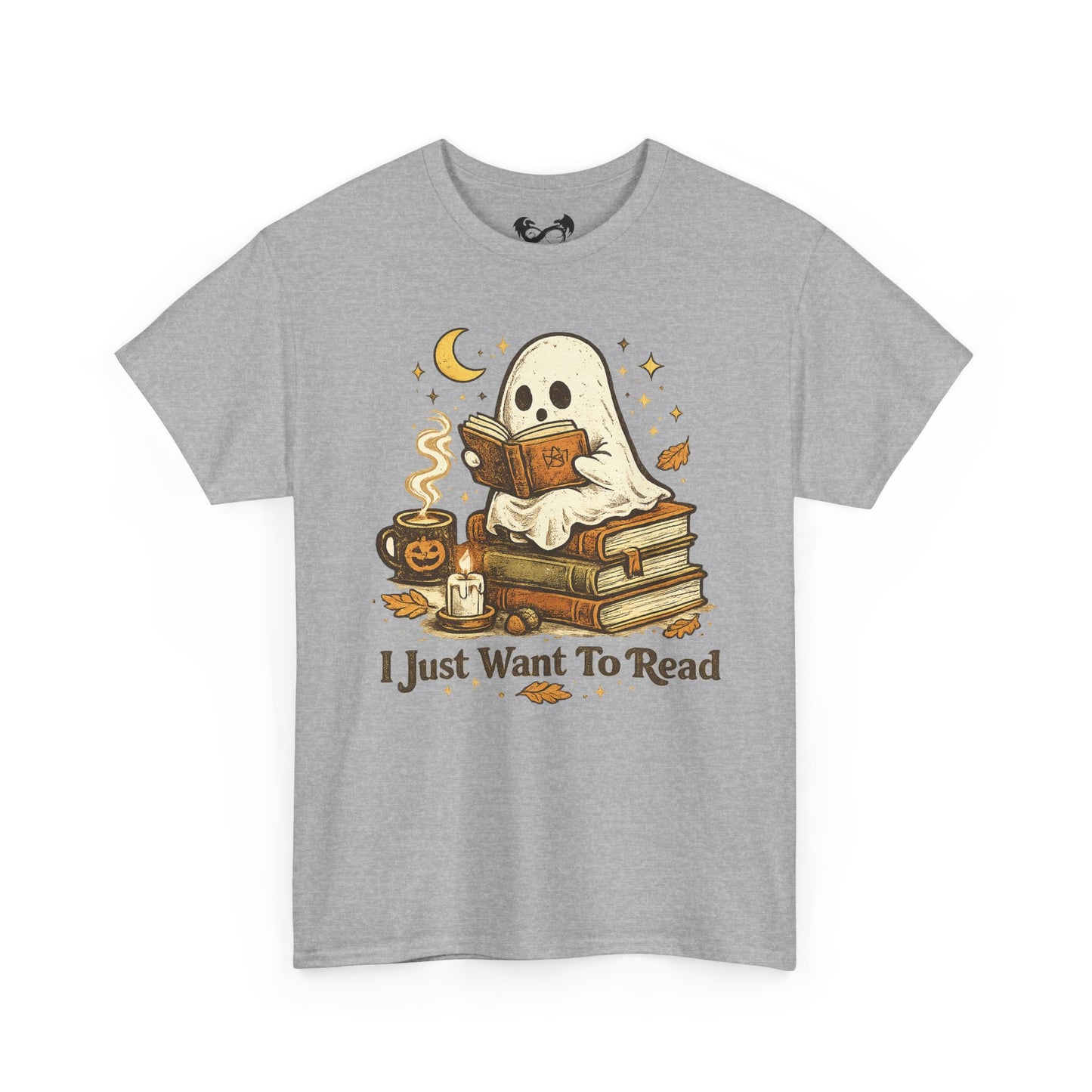 I Just Want To Read Ghost Halloween Comfortable Cotton T-Shirt