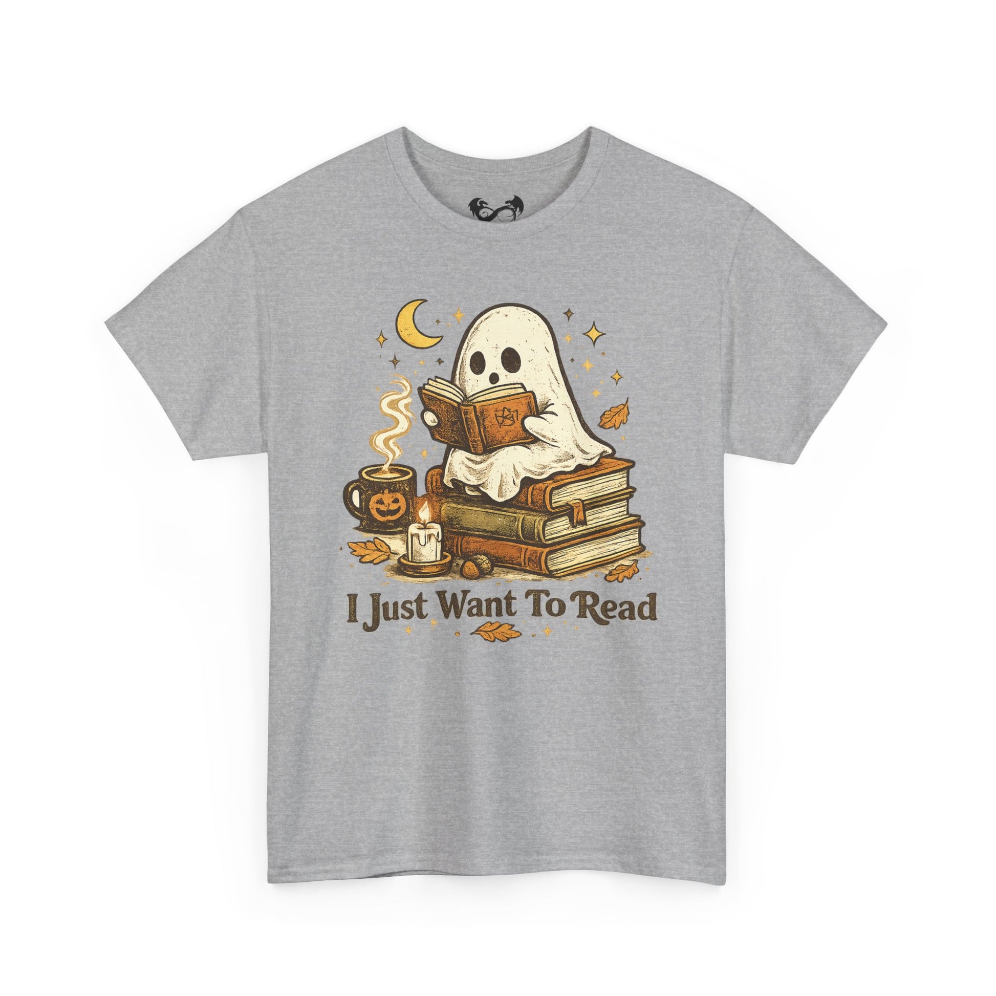 I Just Want To Read Ghost Halloween Comfortable Cotton T-Shirt