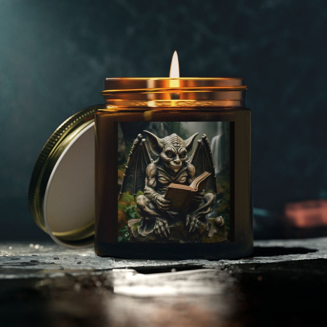 Transform your reading space into a cozy oasis with our Reading Gargoyle Scented Candles. Available in 4oz and 9oz, each candle features a unique scent that will enhance your reading experience and create a relaxing atmosphere. 