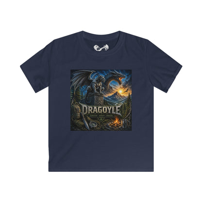 Kids Dragon Gargoyle Tee — "Dragoyle" Fantasy Graphic Shirt