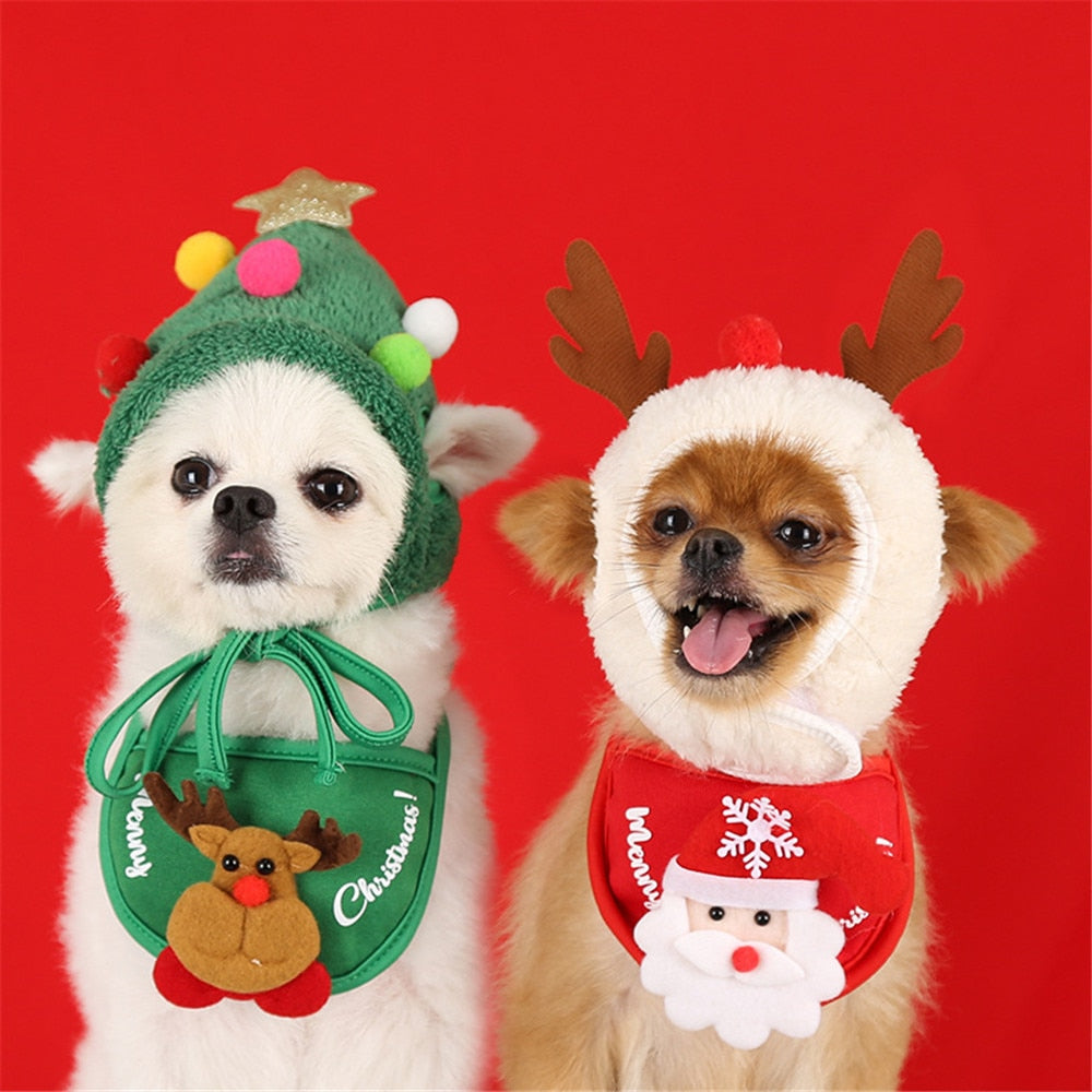 Christmas Pet Hats Costume Dogs Cats Pets