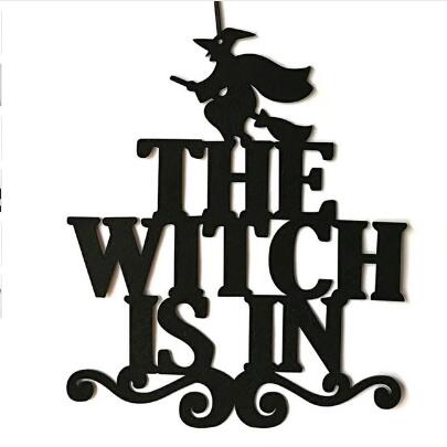 Welcome guests with a spooky touch using the Halloween The Witch Is In Hanging Door Sign. This charming sign instantly adds festive Halloween spirit to any doorway, letting everyone know the witch is home. Easy to hang and durable,