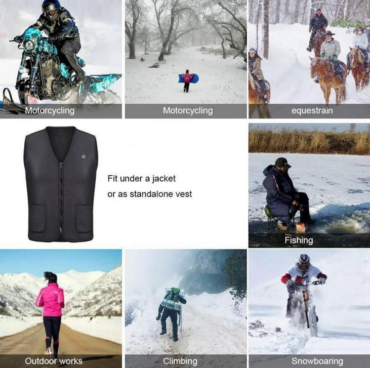 Stay warm through harsh winters with our Heated Carbon Fiber Winter Vest, engineered for superior thermal performance. 