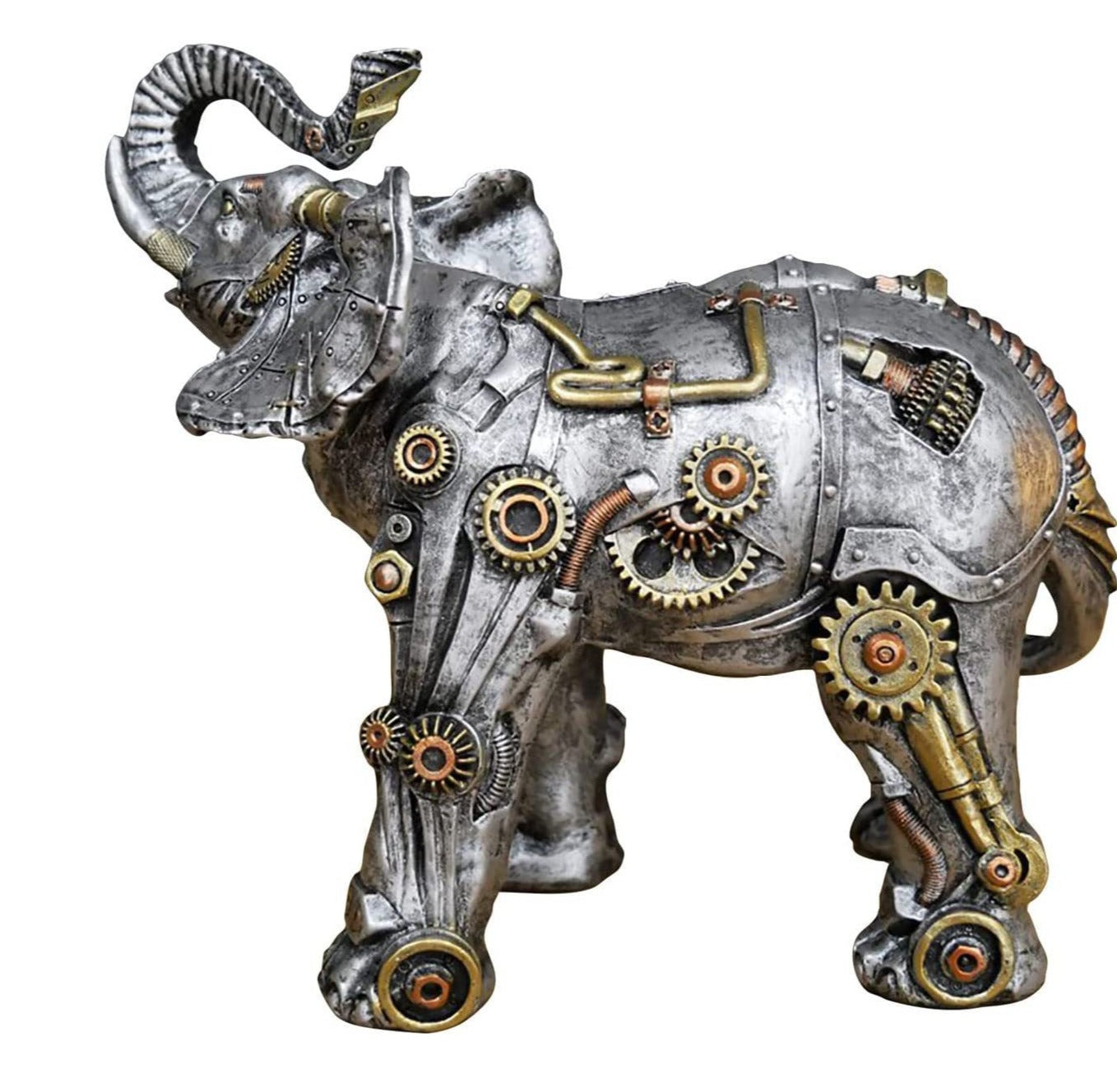 Transform your home into a whimsical steam punk paradise with these Mechanical Steam Punk Resin Statues. These statues will add a touch of industrial charm to any room, making them perfect for any steam punk enthusiast. 