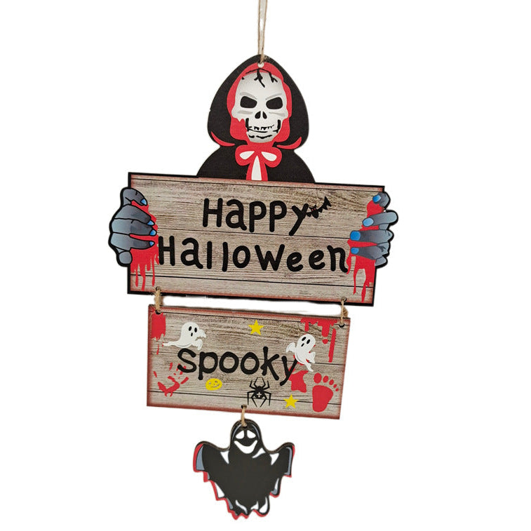 Hanging Halloween Wooden Sign Decorations