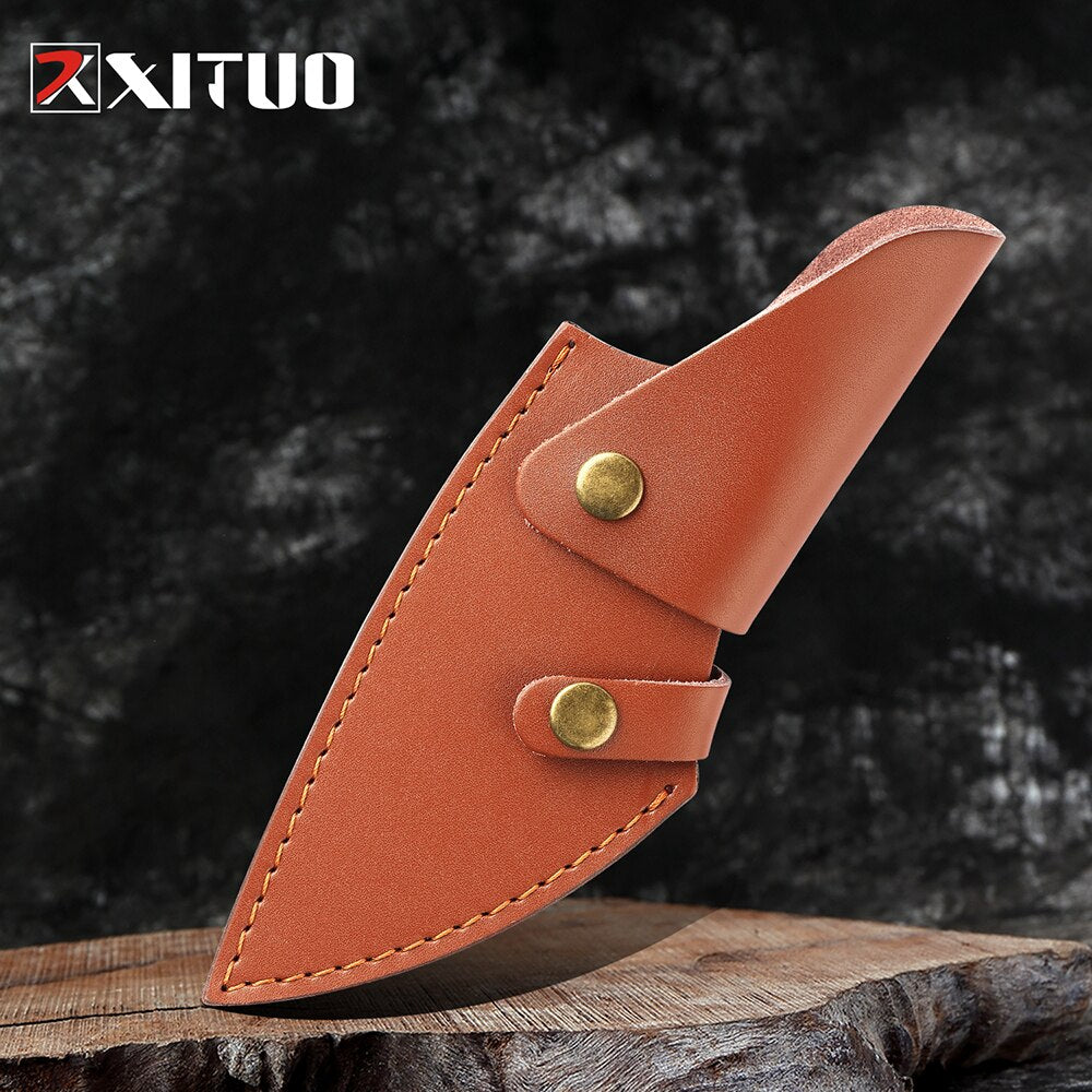 Forged from premium stainless steel, this handmade meat cleaver delivers professional-grade performance for both culinary and field applications. The robust blade geometry excels at breaking down large cuts of meat with minimal effort, while the balanced weight distribution ensures controlled, precise strikes.