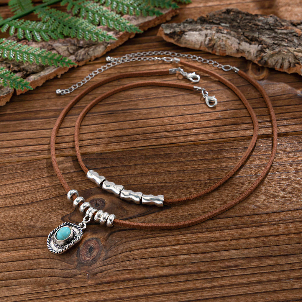 Elevate your style with our Simply Beautiful Turquoise Necklace Set. Crafted from premium materials, this set exudes elegance and sophistication. The stunning turquoise stone adds a pop of color to any outfit, making it the perfect addition to your jewelry collection. 