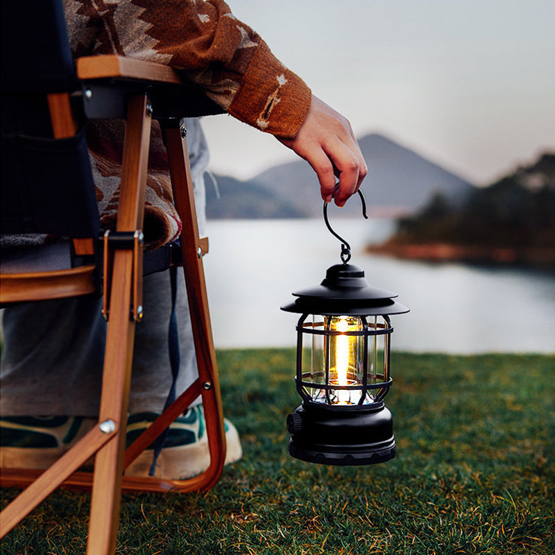 This retro lantern is a must-have for camping and exploring! It's rechargeable, multi-functional, and has an eye-catching design - perfect for making a statement. Enjoy safe and cool illumination any time, anywhere.