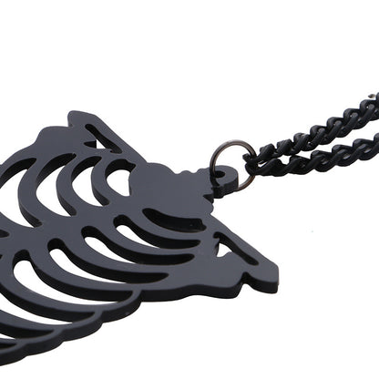 Stand out from the crowd this Halloween with this trendy black skeleton necklace! Its unique design and sleek look will make you the talk of the party. Dare to be bold and express your own style with this necklace!