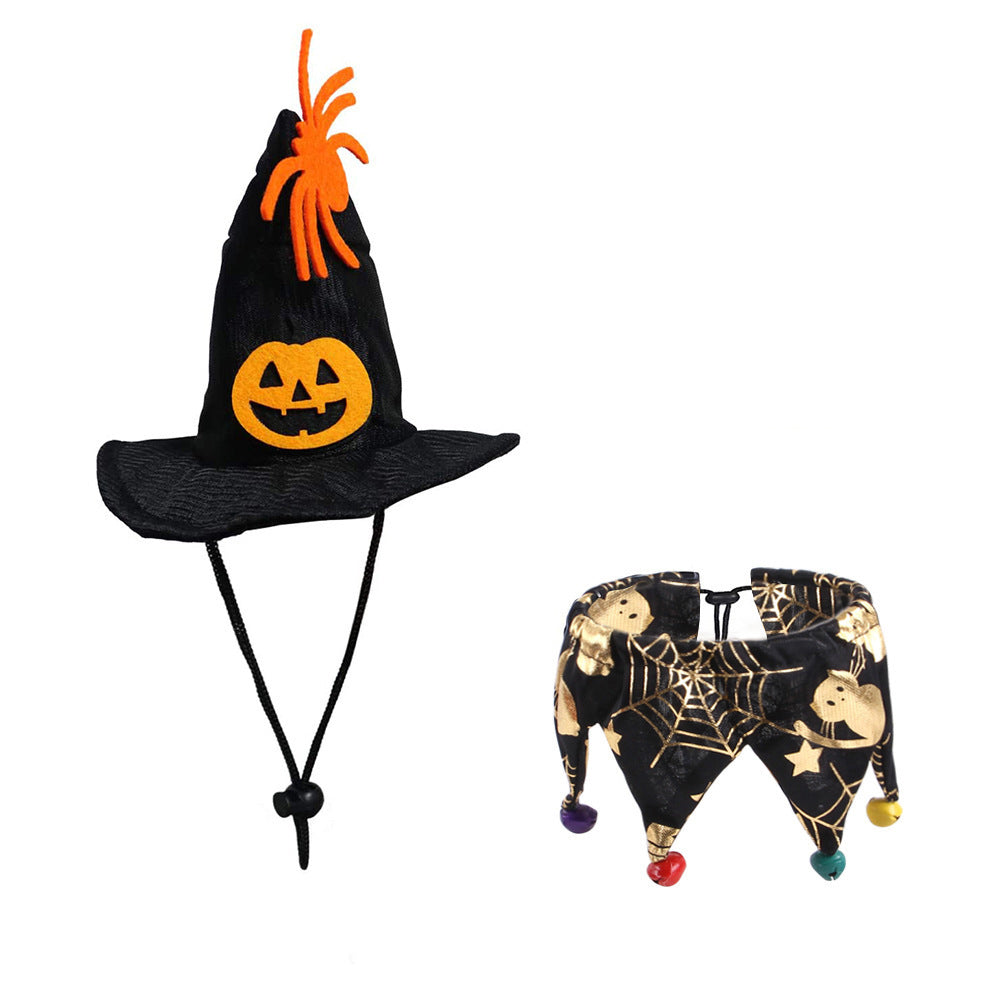 Step into the spooky scene with this Halloween Cat Hat &amp; Scarf Costume. Featuring sleek, pointed cat ears and a matching scarf, it adds a fierce touch to your festive outfit. Perfect for turning heads at any party or haunting, this set combines comfort with bold style to unleash your inner night prowler.