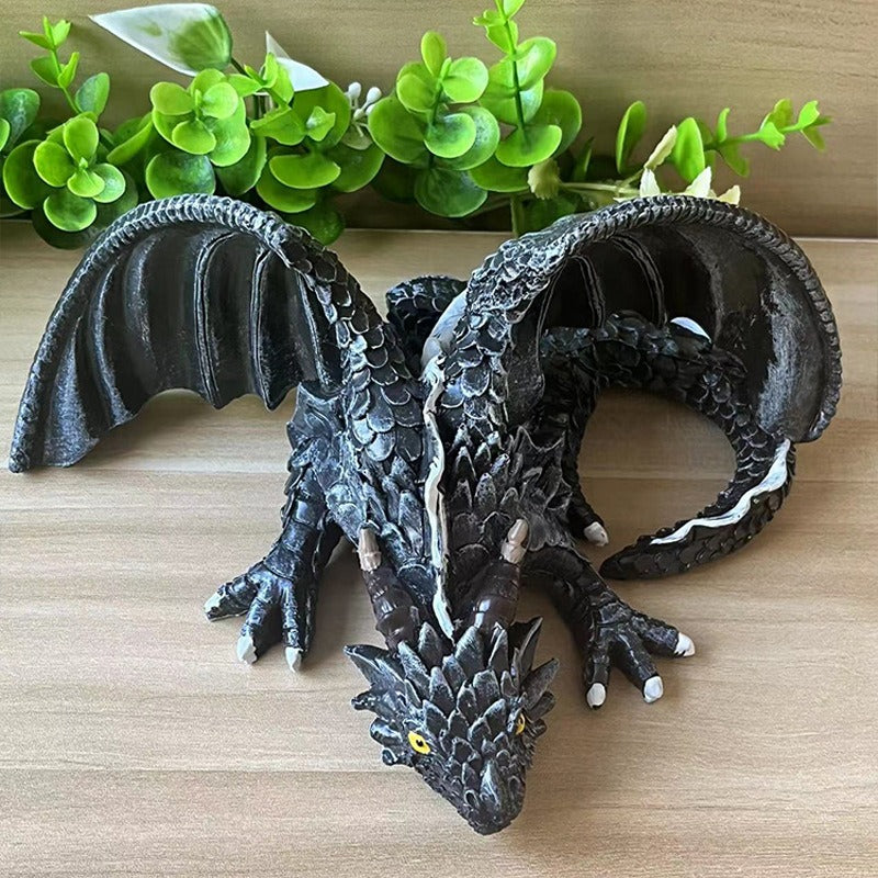 Transform your workspace into a realm of fantasy and wonder with our Winged Dragon Desktop Sculpture. Handcrafted with intricate details, this mythical creature adds a touch of magic to your surroundings. Let your imagination take flight with this inspiring and unique piece!