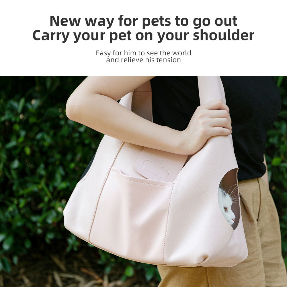 Bring your furry friend along for the ride with this comfortable, lightweight pet bag. The large size and adjustable shoulder strap make it easy to carry, making traveling with your pet a breeze.