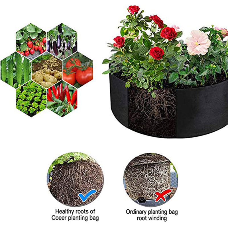 Grow your garden with ease using our Fabric Gardening Grow Planter! This innovative planter is made of durable fabric, allowing for optimal water flow and root ventilation. Plus, its lightweight and portable design makes it perfect for any gardening enthusiast.