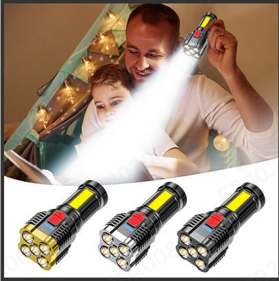 Strong USB Rechargeable 5 Led Flashlight
