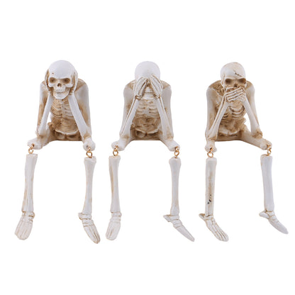 Halloween Skeleton "See No Evil, Hear No Evil, Speak No Evil" Decorations
