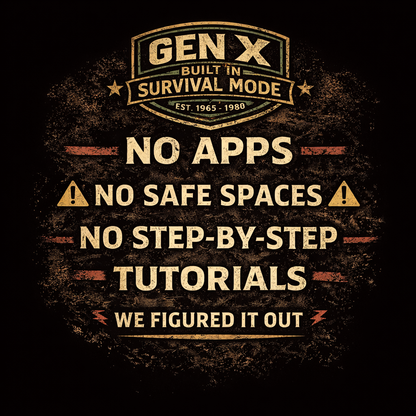Gen X Survival Mode Glass Candle “Raised Ourselves, Fixed It Ourselves” 11oz