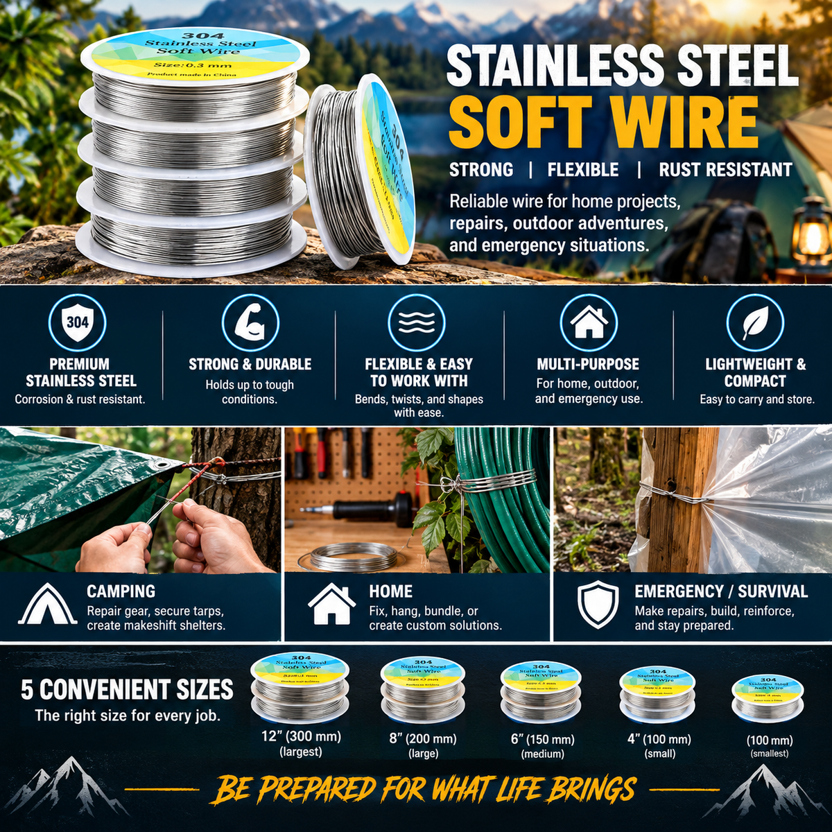 Sturdy Stainless Steel Utility Wire