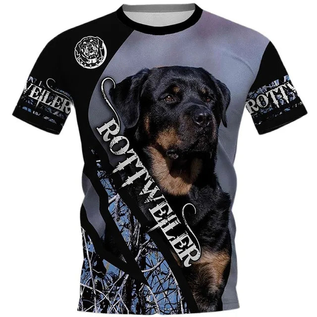 Experience the ultimate comfort with our 3D Dog Round Neck Short Sleeved T-Shirts for men and women. Made from high-quality materials, our shirts feature a unique 3D design that is sure to make you stand out. 