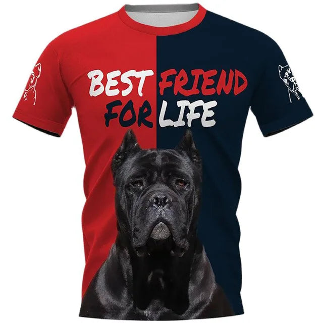 Experience the ultimate comfort with our 3D Dog Round Neck Short Sleeved T-Shirts for men and women. Made from high-quality materials, our shirts feature a unique 3D design that is sure to make you stand out. 