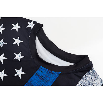 American Independence Day Loose Fit Flag Top