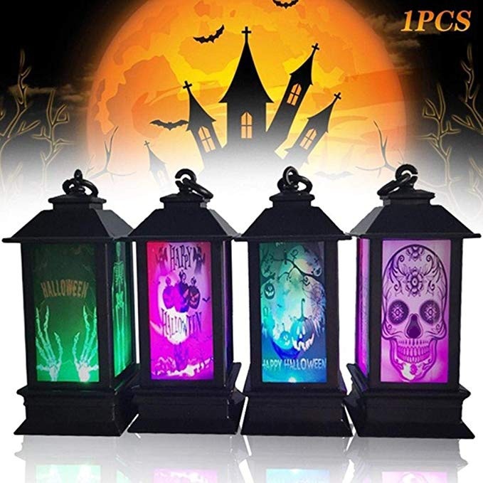 Light up the night with these spooky Halloween LED Candles Lanterns - perfect for setting the scene! Eerie flickering LED lights in a durable plastic casing will have your Halloween party guests trembling with delight.