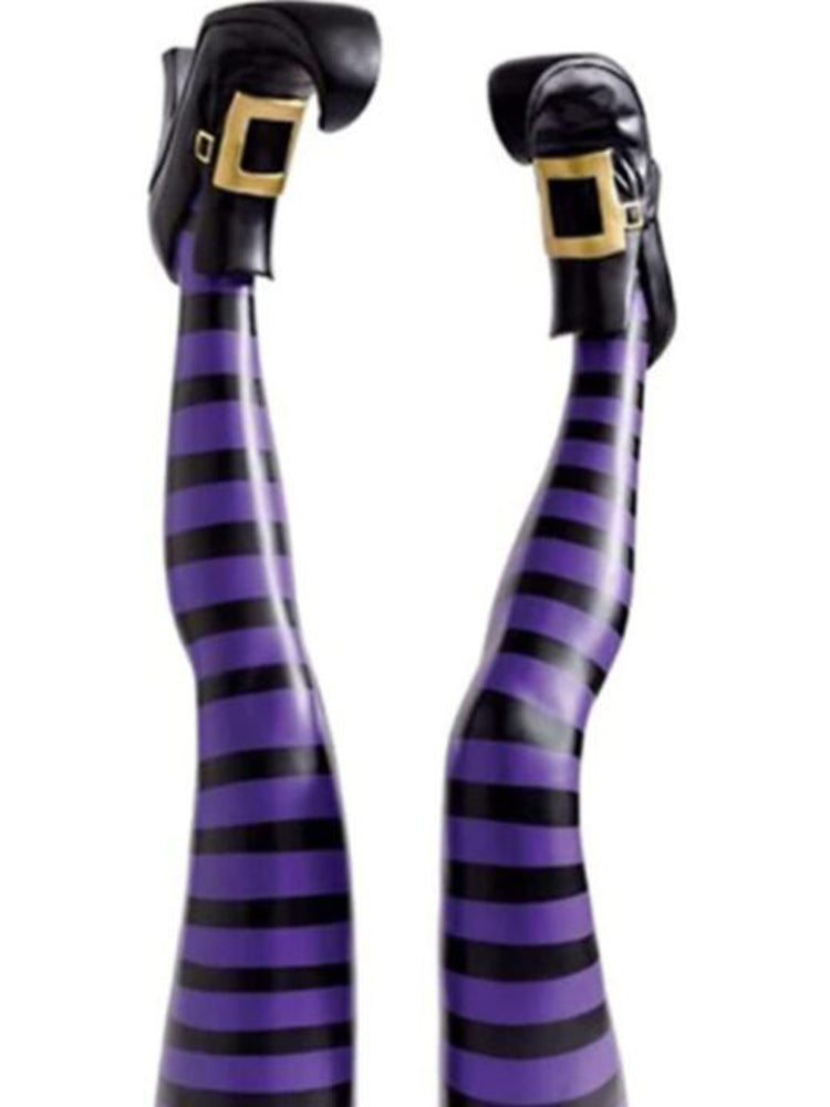 Add a spooky twist to your Halloween décor with these Fun Halloween Upside Down Witch Legs! Perfect for creating a cheeky, eye-catching display, these legs look like a witch has crash-landed into your lawn or porch.