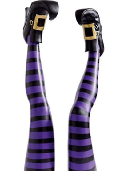 Add a spooky twist to your Halloween décor with these Fun Halloween Upside Down Witch Legs! Perfect for creating a cheeky, eye-catching display, these legs look like a witch has crash-landed into your lawn or porch.