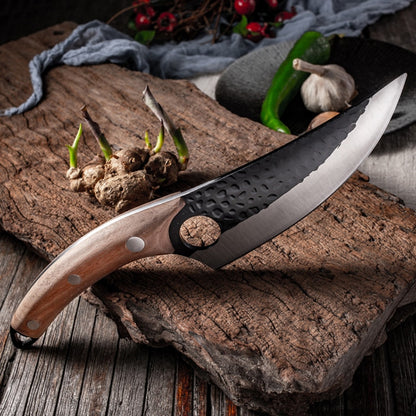 High Clad Steel Forged Serbian Butcher Knife