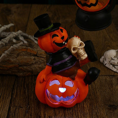 Illuminate your Halloween with this luminous skull pumpkin light decor. Perfect for creating a spooky yet captivating ambiance, its glowing design enhances any Halloween setup—whether indoors or outdoors. 