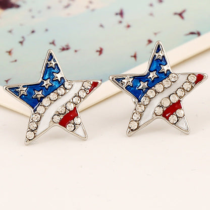 American Independence Day Flag Stud Earrings