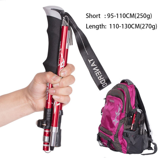 Experience stability and comfort on every step with the Ultralight Anti-Shock Telescopic Walking Stick. Designed to reduce impact and absorb shocks, this walking stick eases strain on your joints during long walks or hikes.