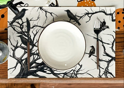 Halloween Black Crow Insulated Placemat