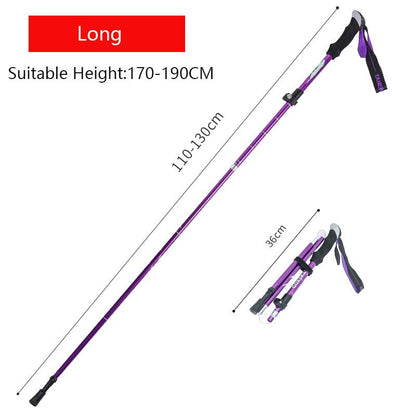 Experience stability and comfort on every step with the Ultralight Anti-Shock Telescopic Walking Stick. Designed to reduce impact and absorb shocks, this walking stick eases strain on your joints during long walks or hikes.