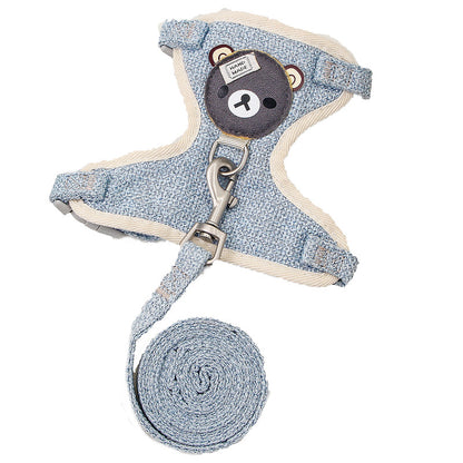 Designed for small pets, this comfortable harness ensures secure control while preventing strain. The included traction leash provides reliable handling during walks, enhancing safety without sacrificing comfort. 