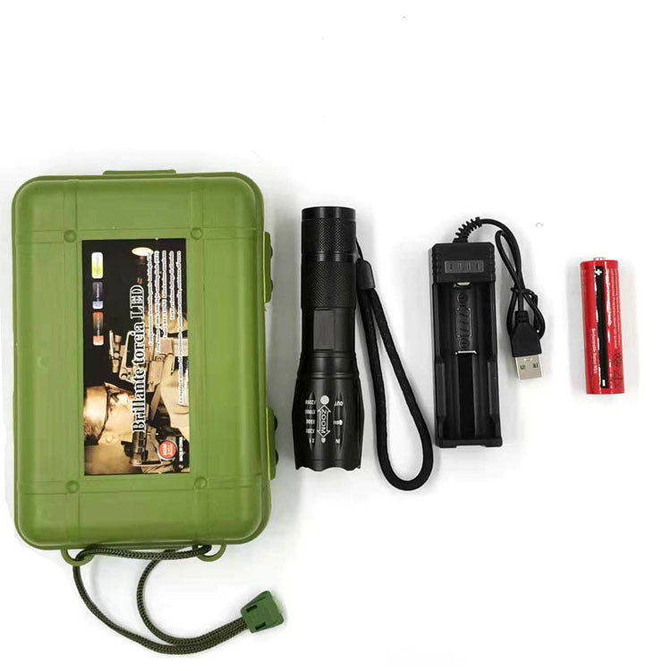 The Telescopic Zoom L2 High-Power LED Flashlight delivers exceptional brightness with its advanced LED technology, ensuring clear and focused illumination. 