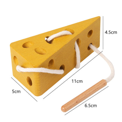 Wooden Montessori Puzzle Threading Educational Toy