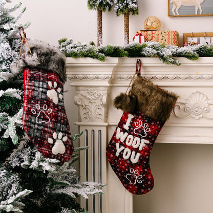 High-End Furry Dog Christmas Sock