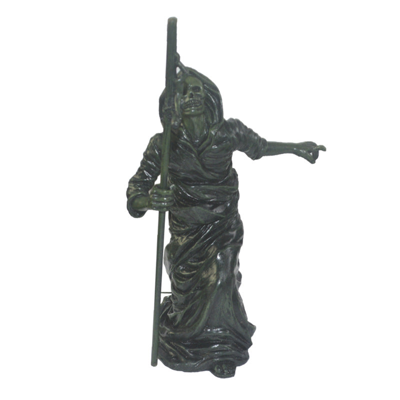 Spook up your garden with this unique hand-painted Grim Reaper sculpture! With its bold and daring design, it will be sure to add an adventurous touch to your Halloween décor.